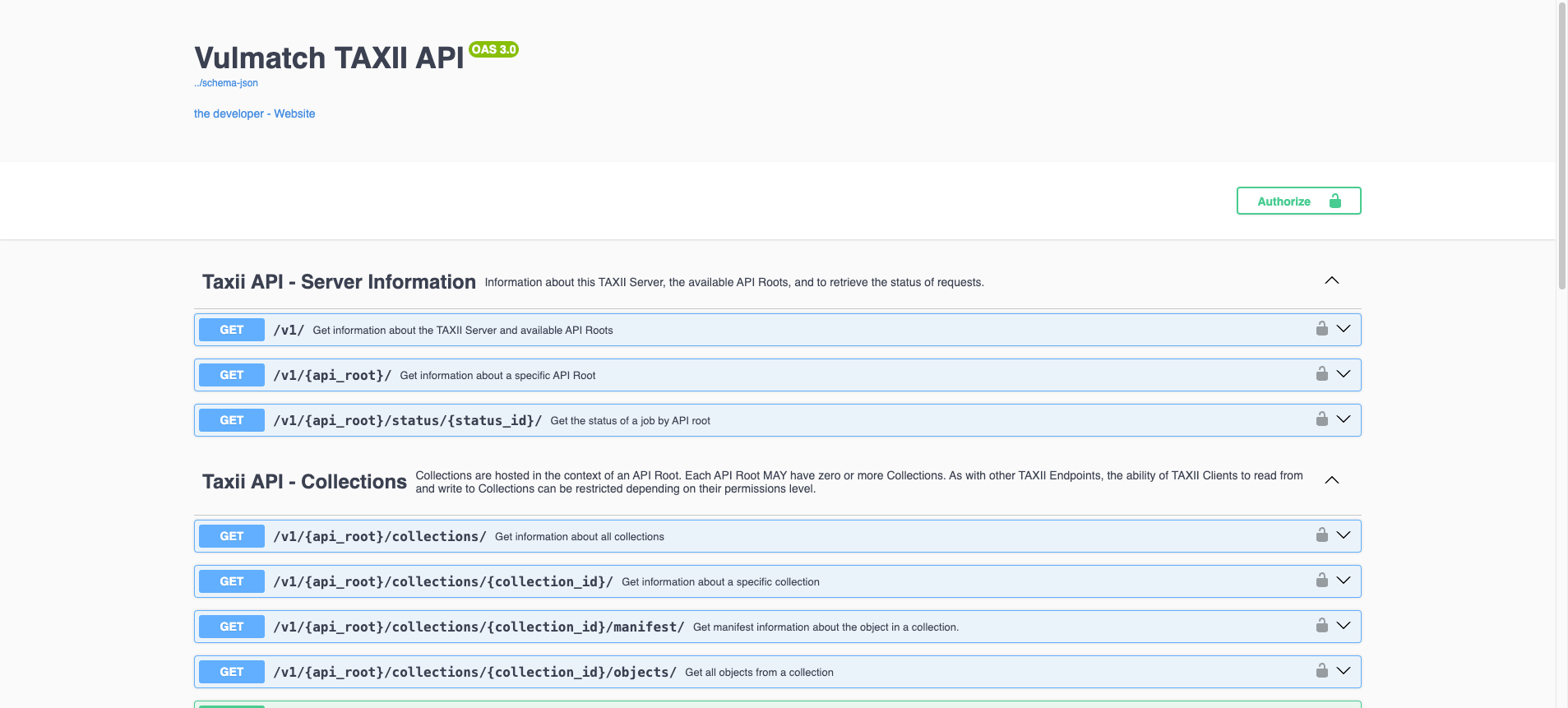 Vulmatch TAXII API